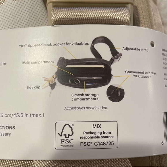 Lolé Fleece Belt Bag in Cream, Unisex - Picture 5 of 6